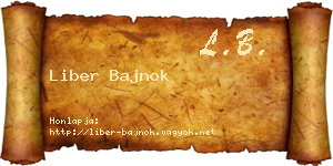 Liber Bajnok névjegykártya